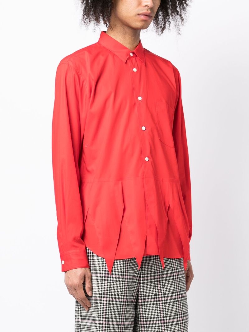 scallop-hem long-sleeve shirt - 3