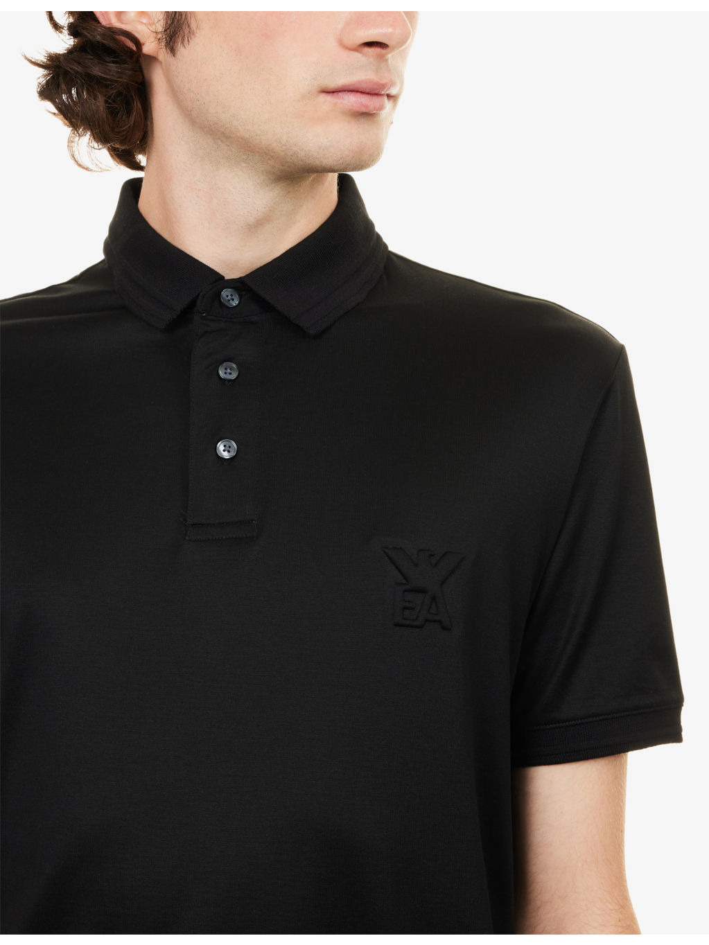 Embossed-Logo Short-Sleeve Cotton-Jersey Polo Shirt - 5