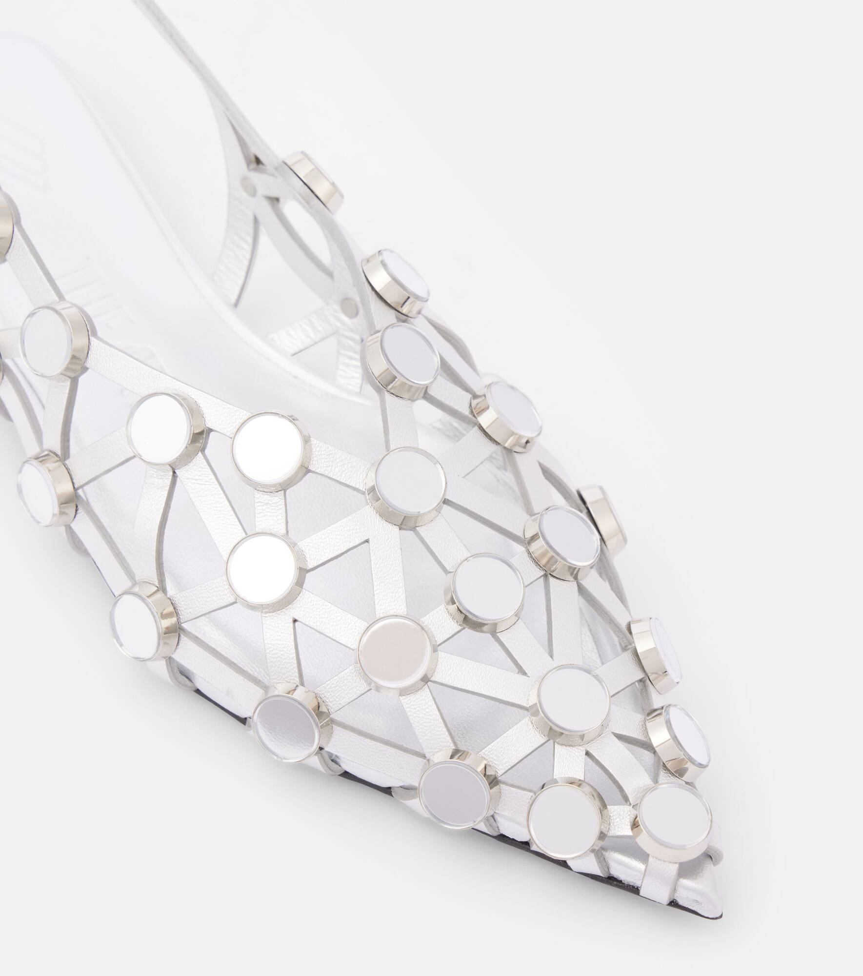 Grid leather ballet flats - 5