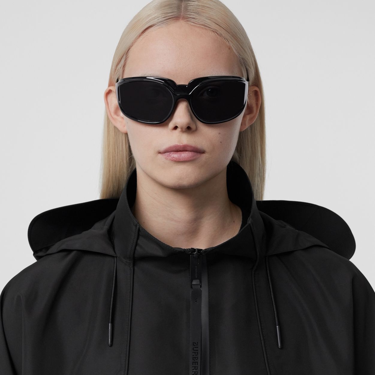Logo Detail Tailored Hooded Cape - 3