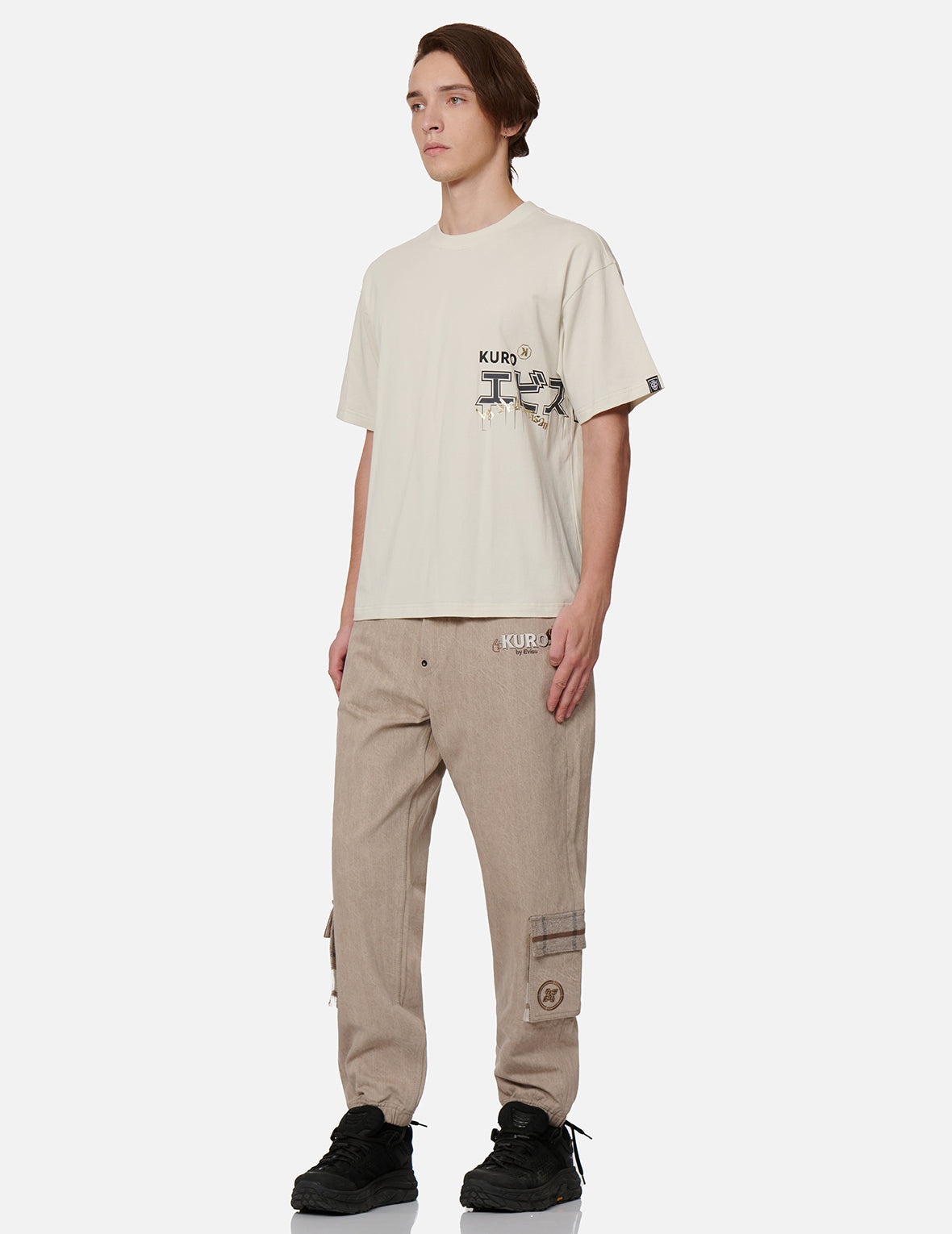 Graffiti Effect Logo and Slogan Print T-shirt - 3