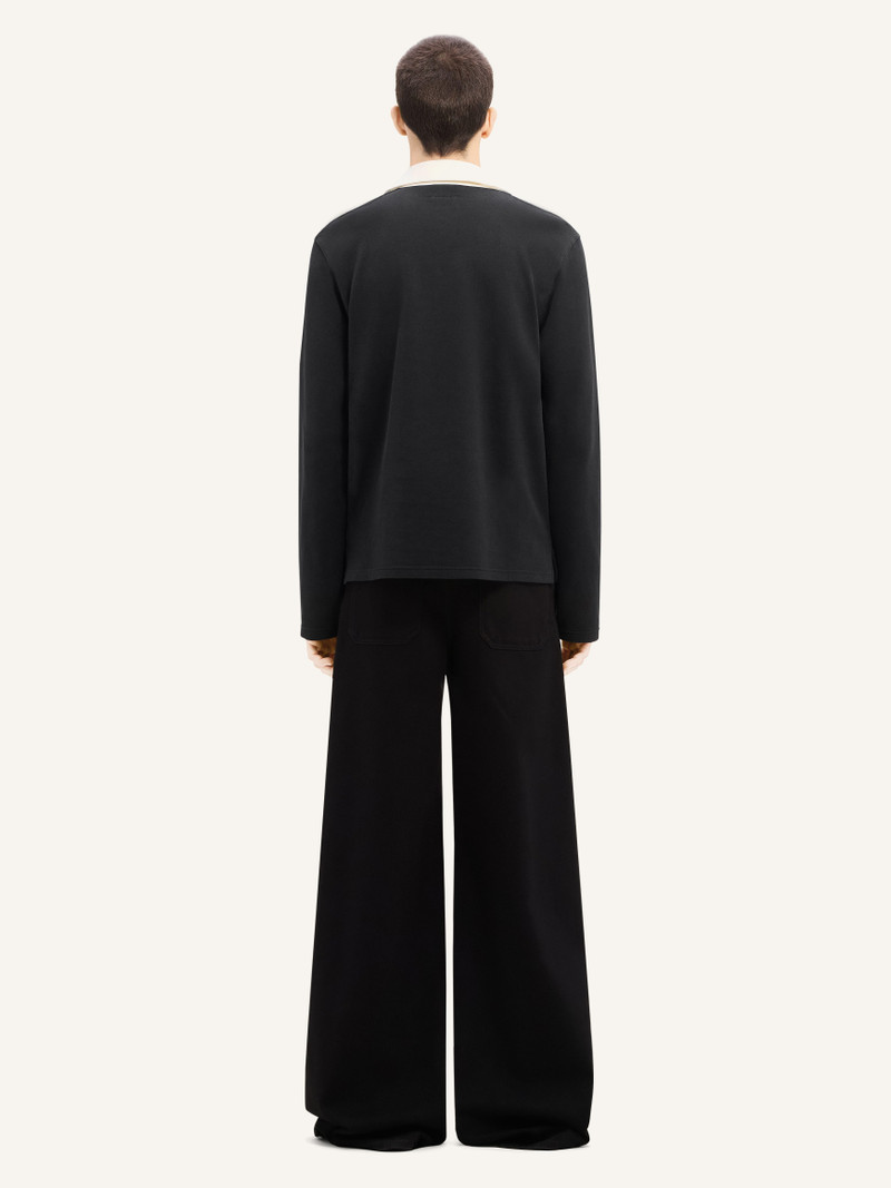 SINGLE FRONT POCKET DENIM BAGGY PANTS 4