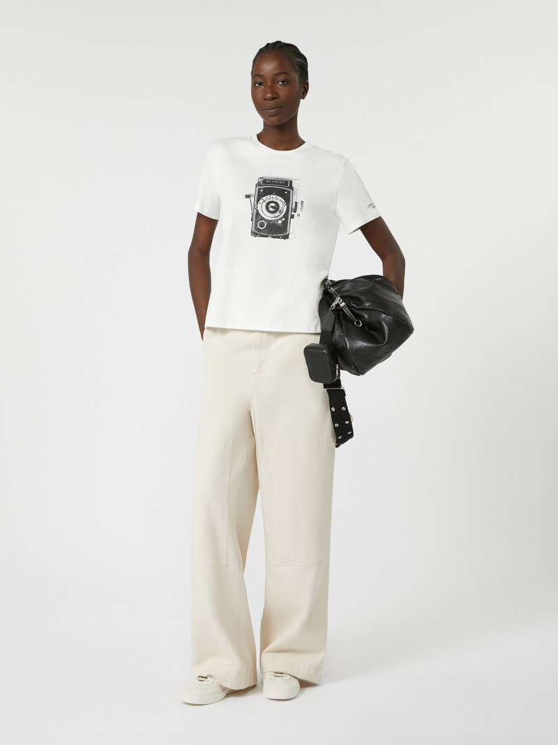 WEEKEND Max Mara GUGLIA Pure cotton T-shirt outlook