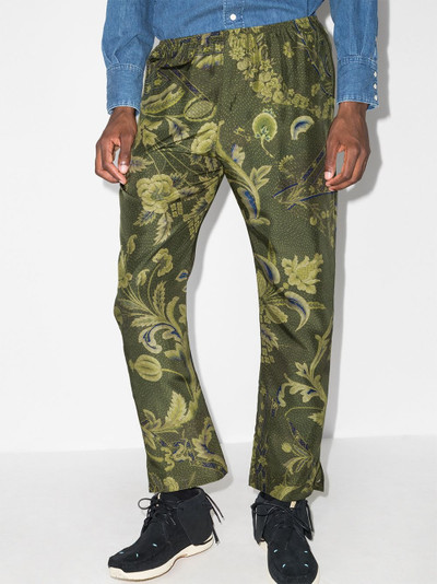 By Walid Leo floral print trousers outlook