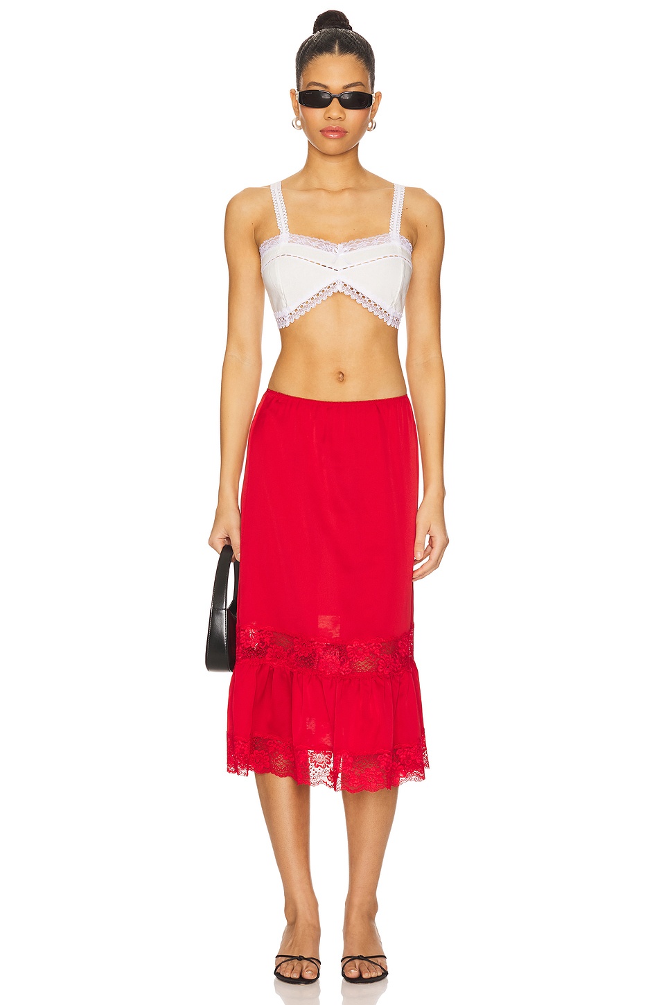 Hideaway Satin Midi Skirt - 5