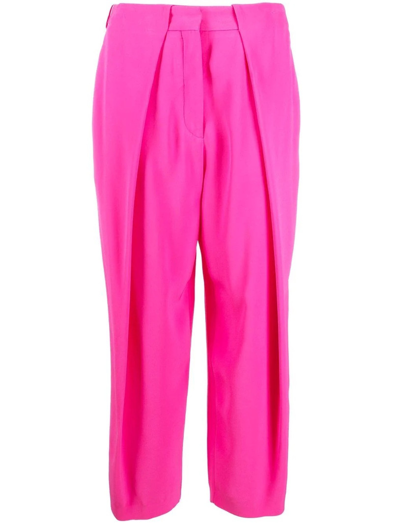 pleated high-waisted trousers 1