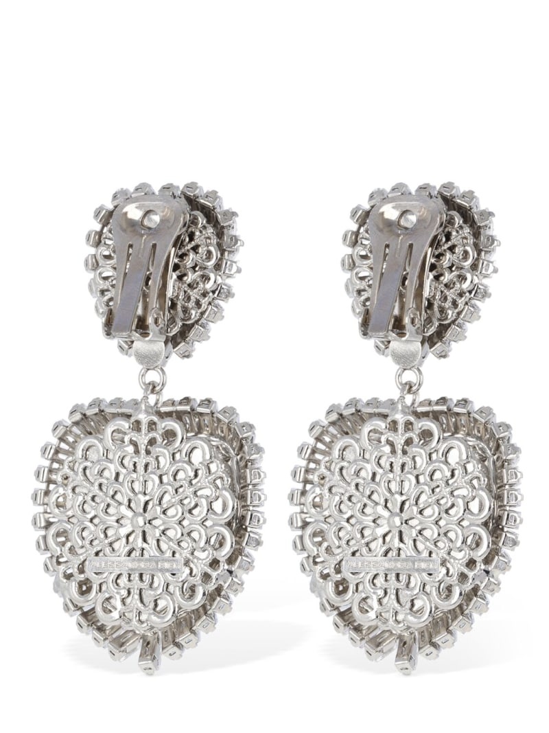Crystal heart earrings - 4