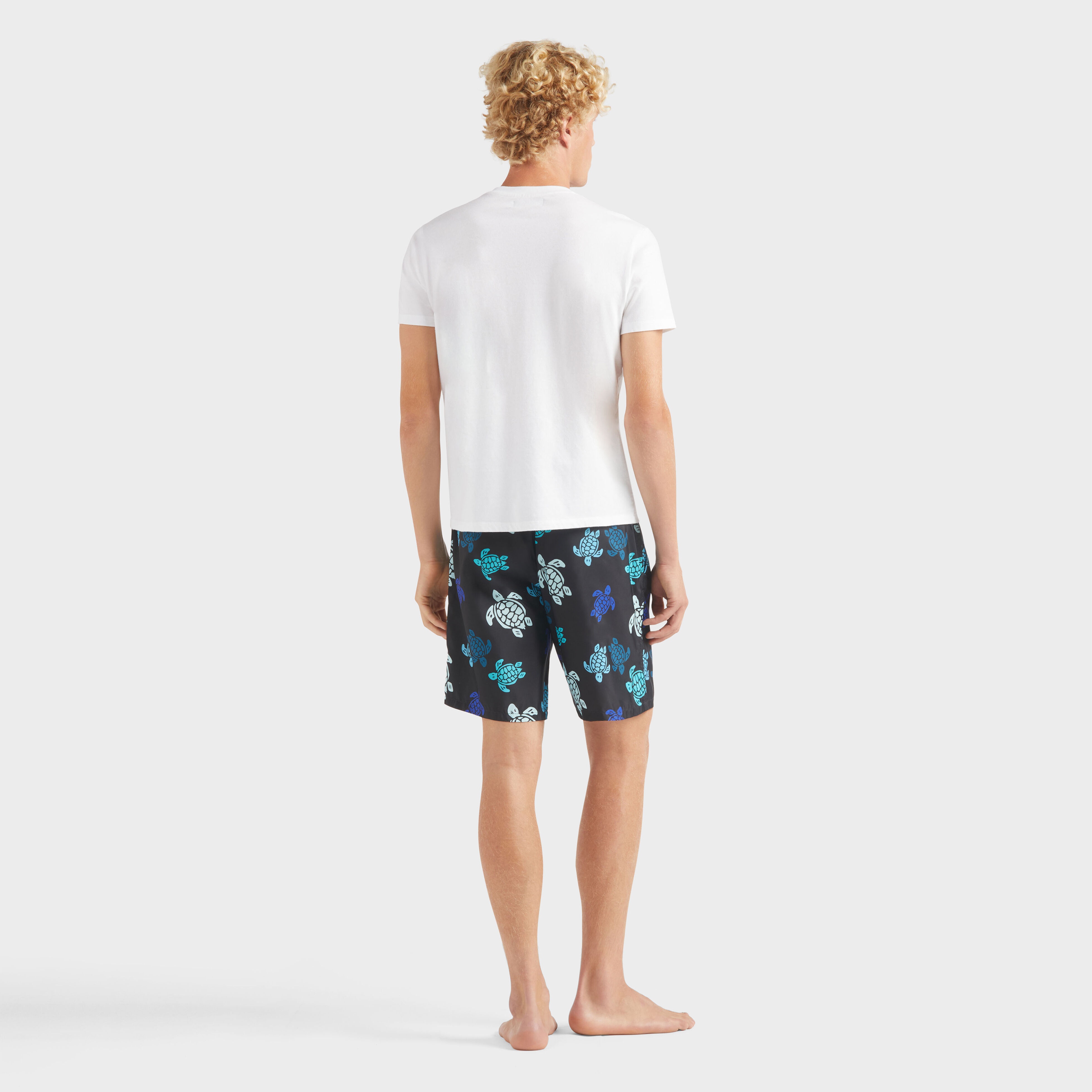 Men Organic Cotton T-shirt Embroidered Turtle - 4
