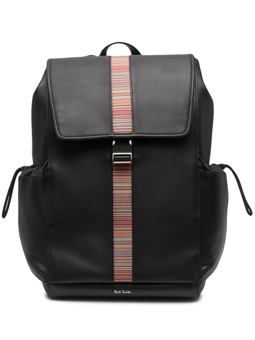 Artist-print leather backpack - 1