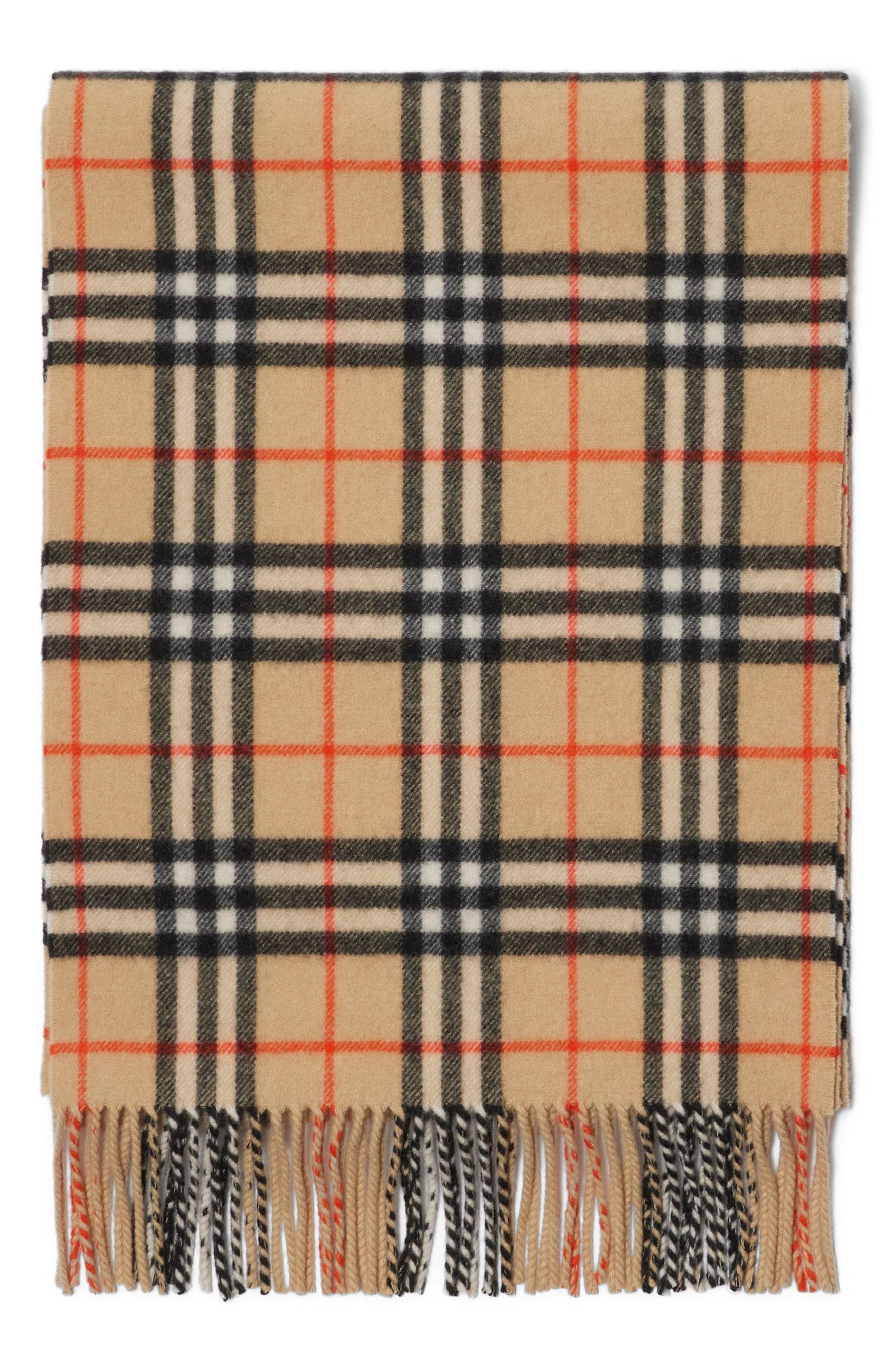 burberry Megacheck Cashmere Scarf in Sand at Nordstrom - 2