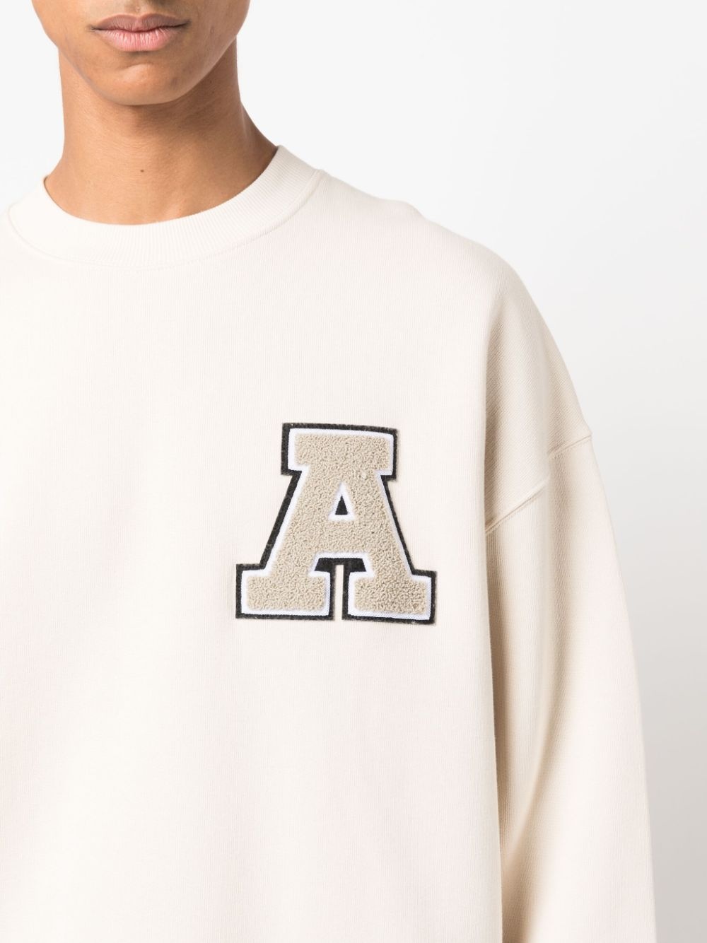 logo-patch organic-cotton sweatshirt - 5