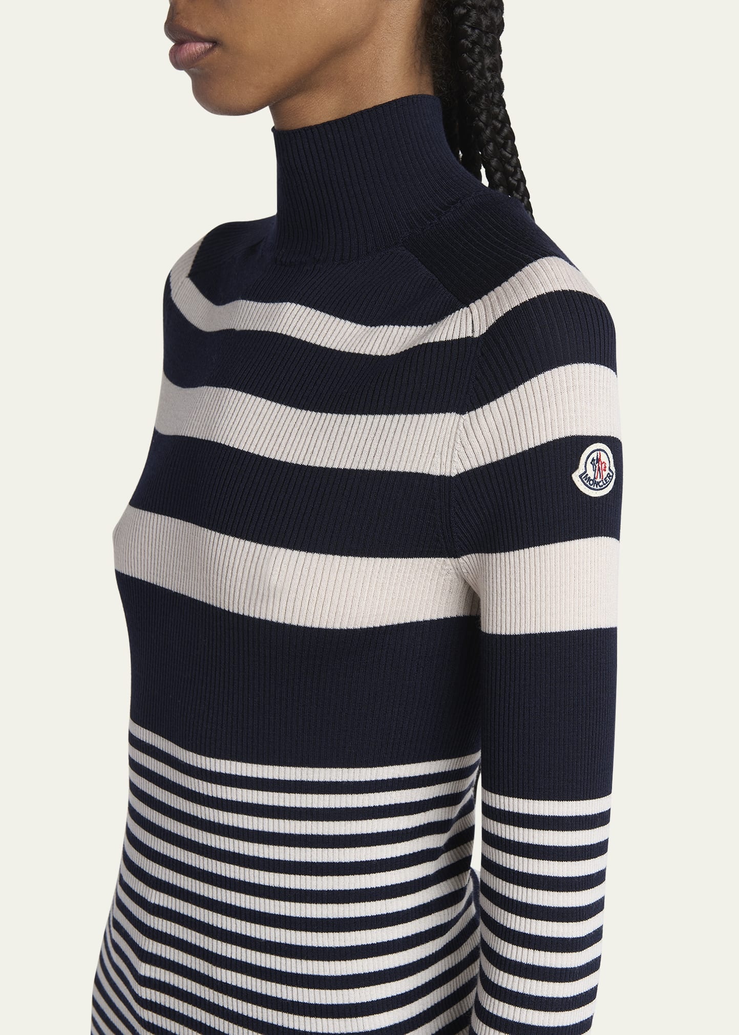 Stripe Wool Turtleneck Sweater - 5