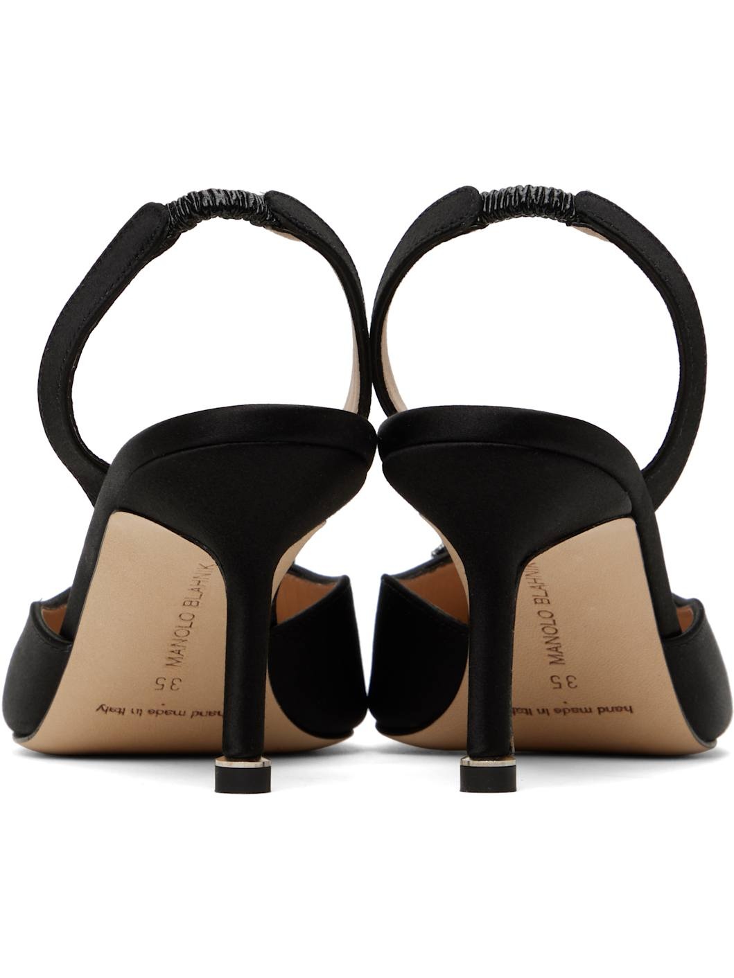 Black Hangisli Slingback Heels - 2