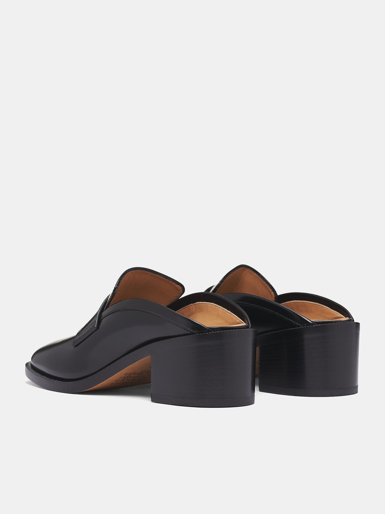 Black Polished Tabi Penny Loafers - 5