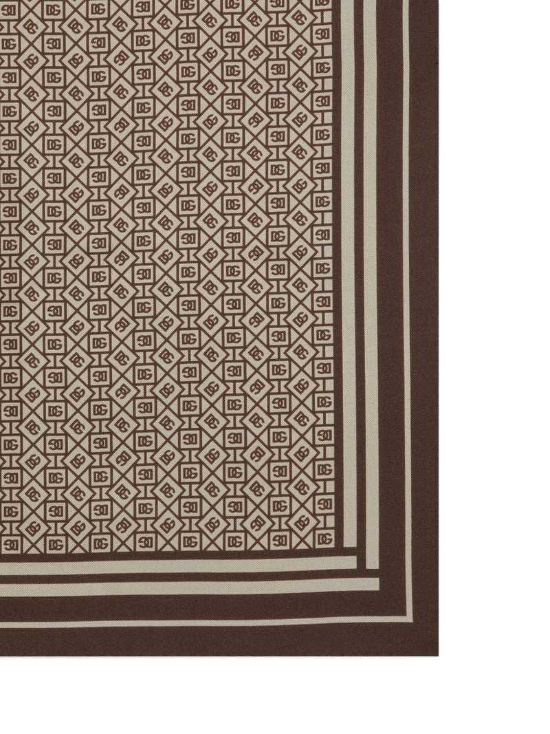 Dolce & Gabbana monogram-pattern silk scarf outlook
