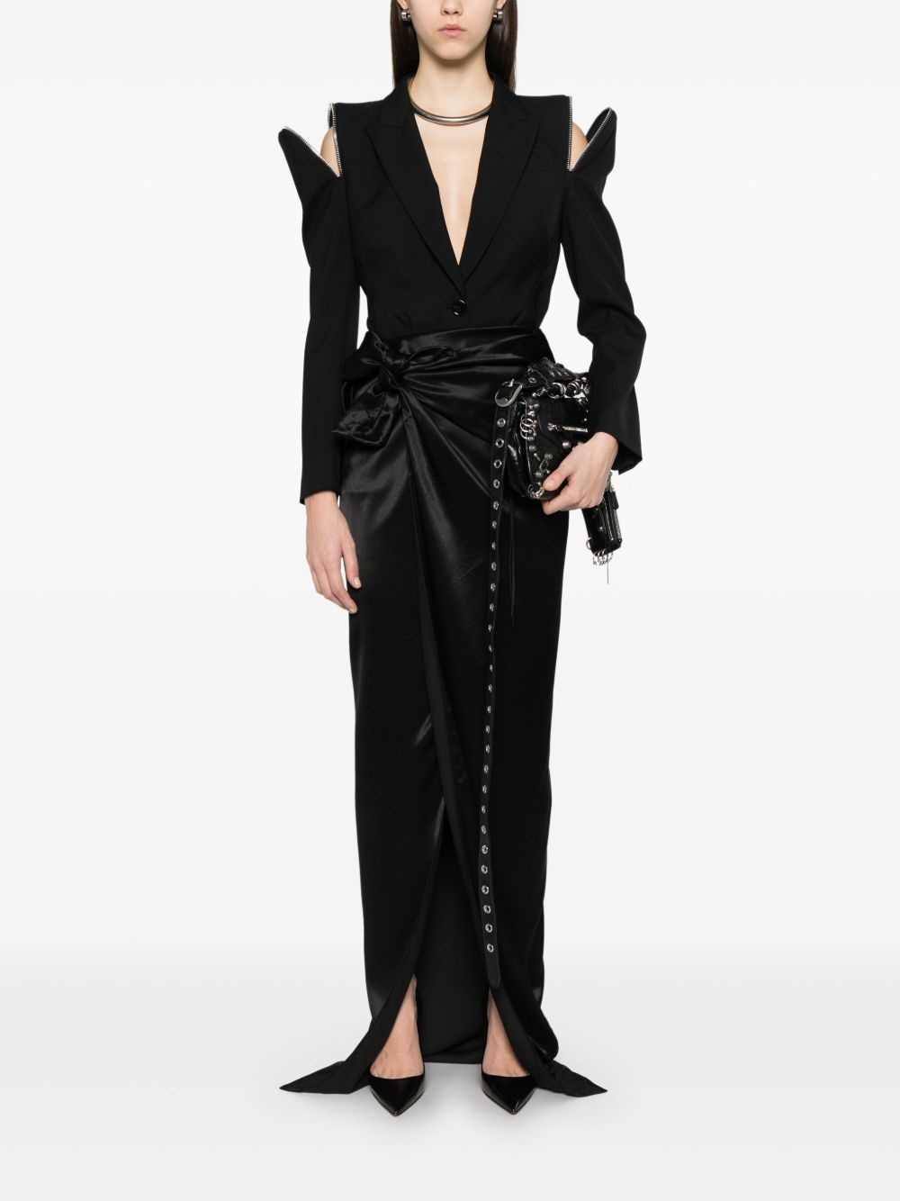 BALENCIAGA wrap maxi skirt | REVERSIBLE