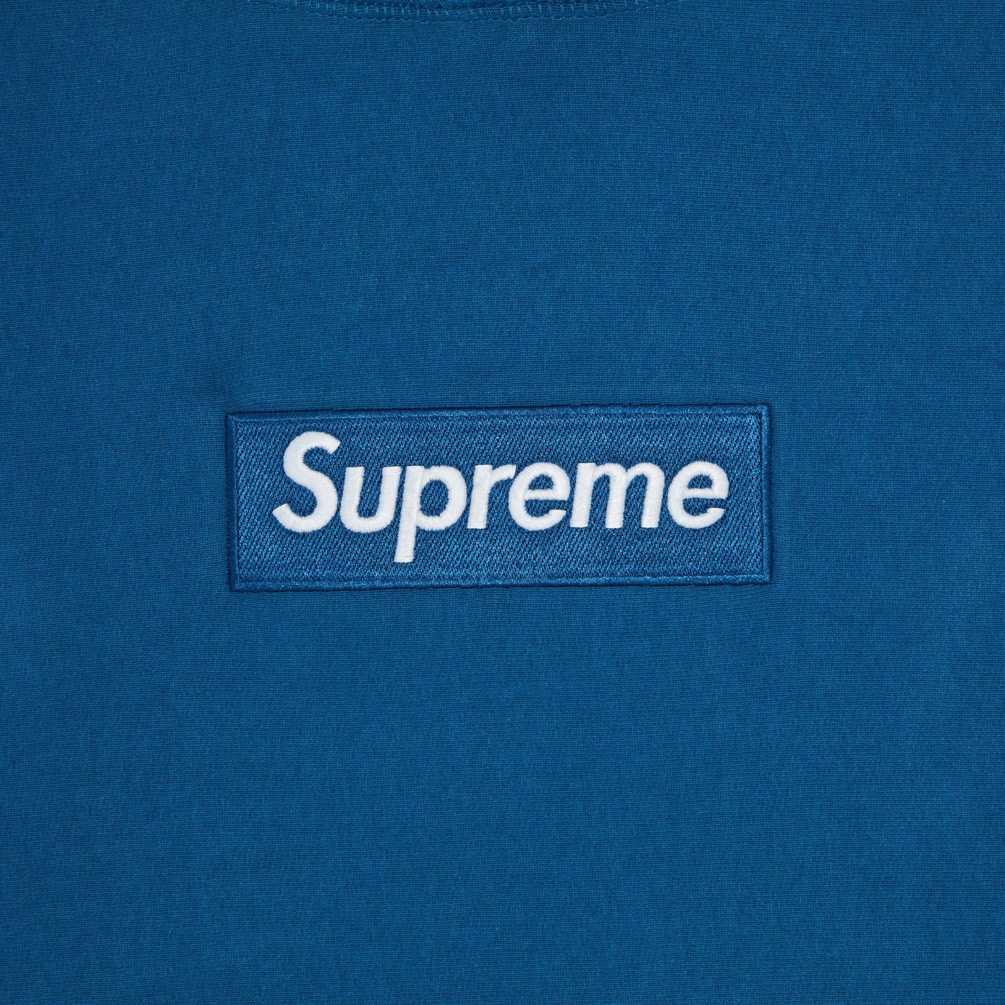 Supreme Box Logo Hooded Sweatshirt 'Blue' - 2