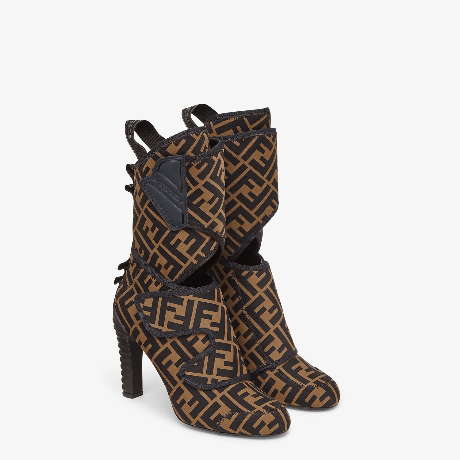 Promenade Booties in brown fabric - 4