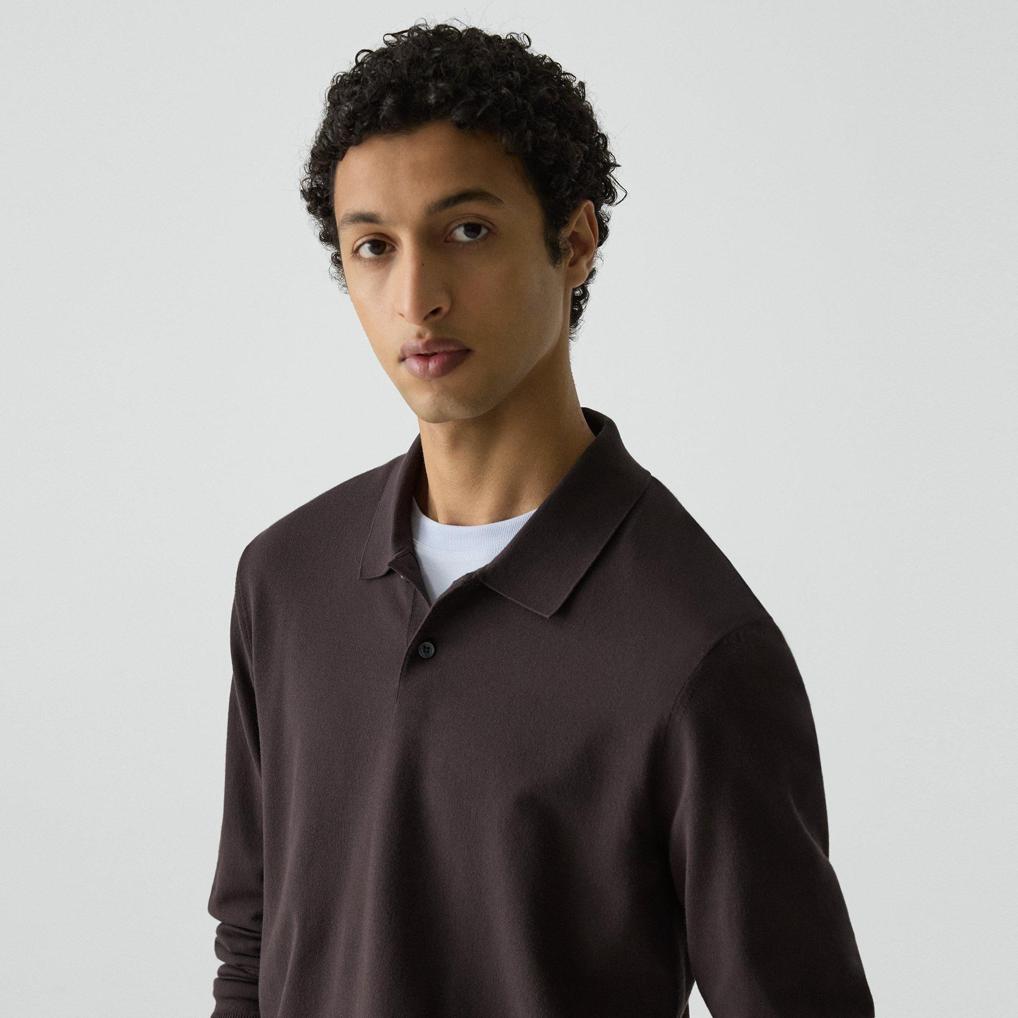 Goris Long-Sleeve Polo Shirt in Light Bilen - 5