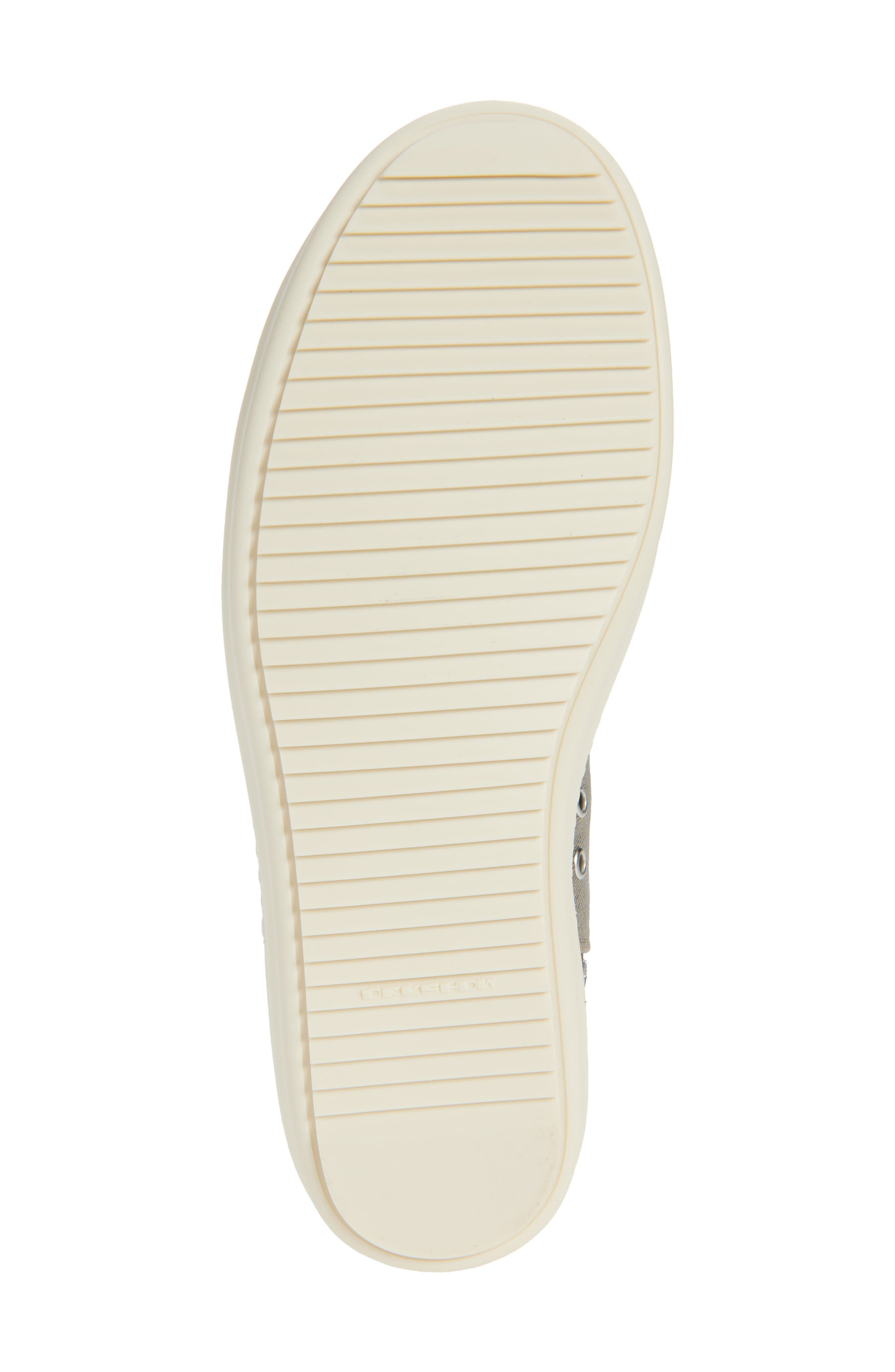 Rick Owens DRKSHDW Darkshadow Foiled Denim High Top Sneaker in Palladium/Milk/Milk at Nordstrom - 6