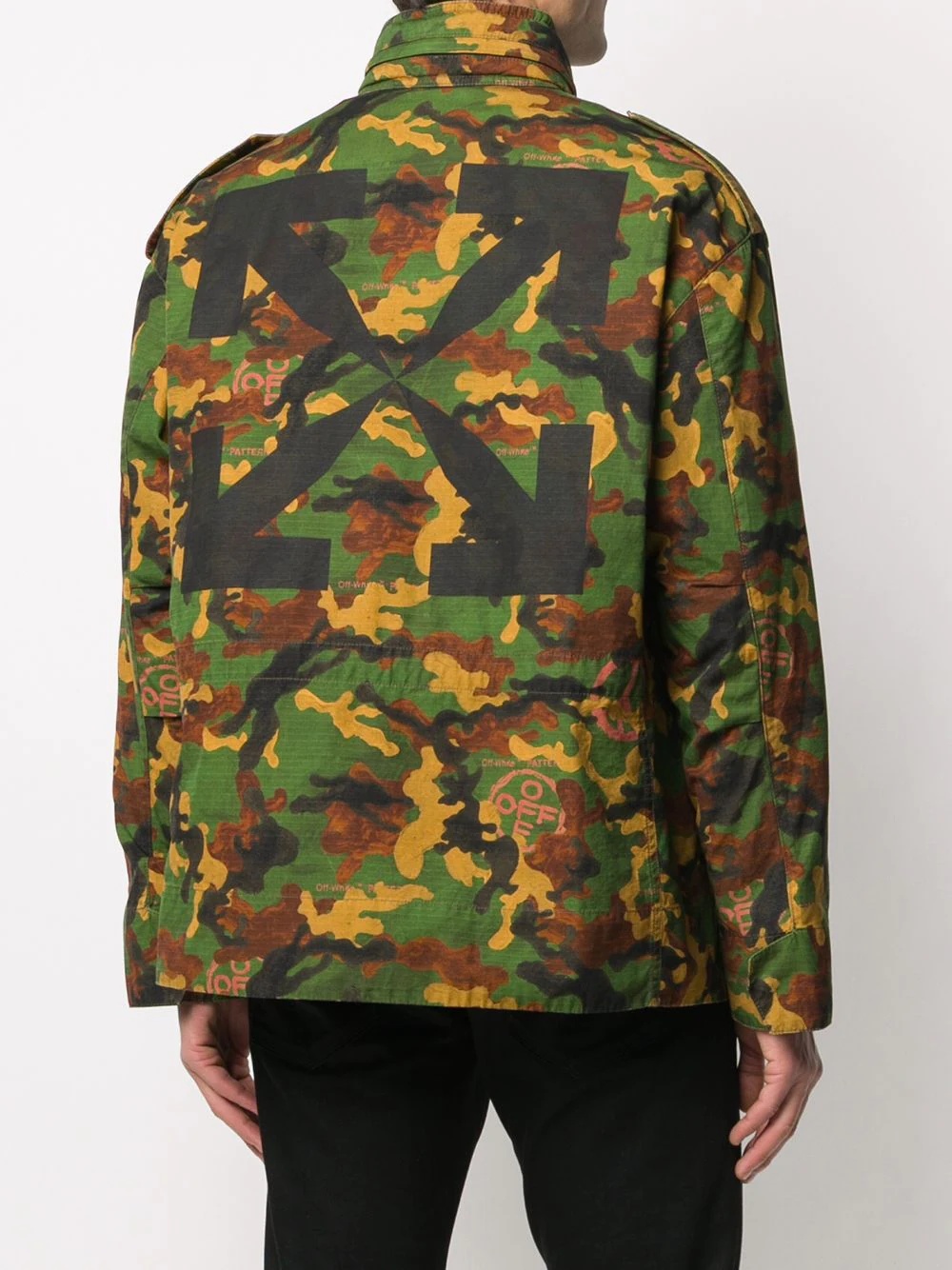 camouflage padded field jacket - 4
