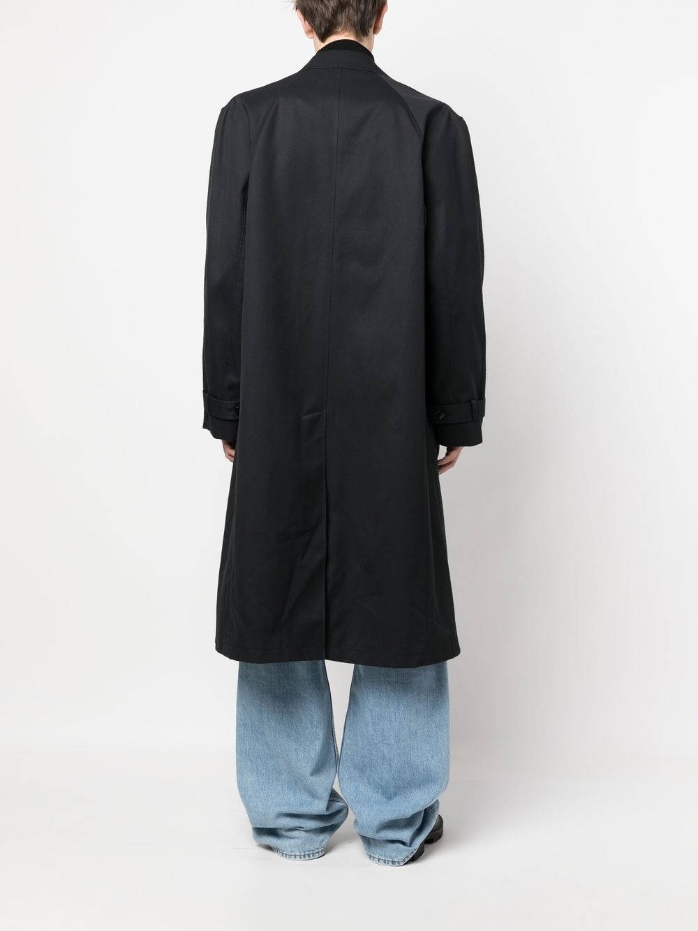 notched-lapel single-breasted coat - 4