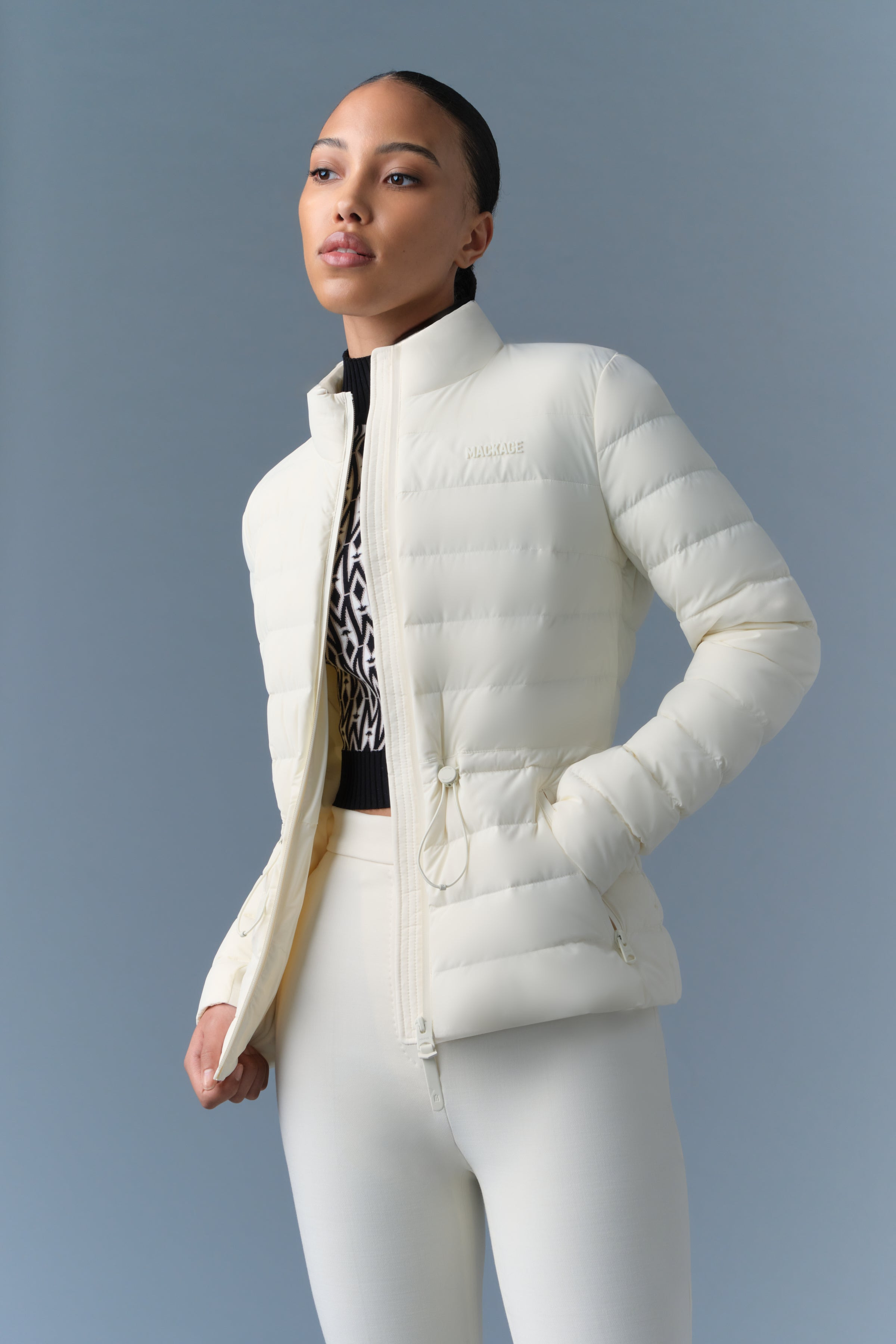 JACEY-CITY Light down jacket with stand collar - 5