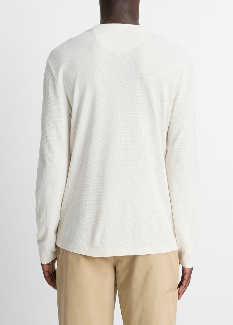 Vince Micro-Waffle Pima Cotton Double-Collar Long-Sleeve T-Shirt outlook