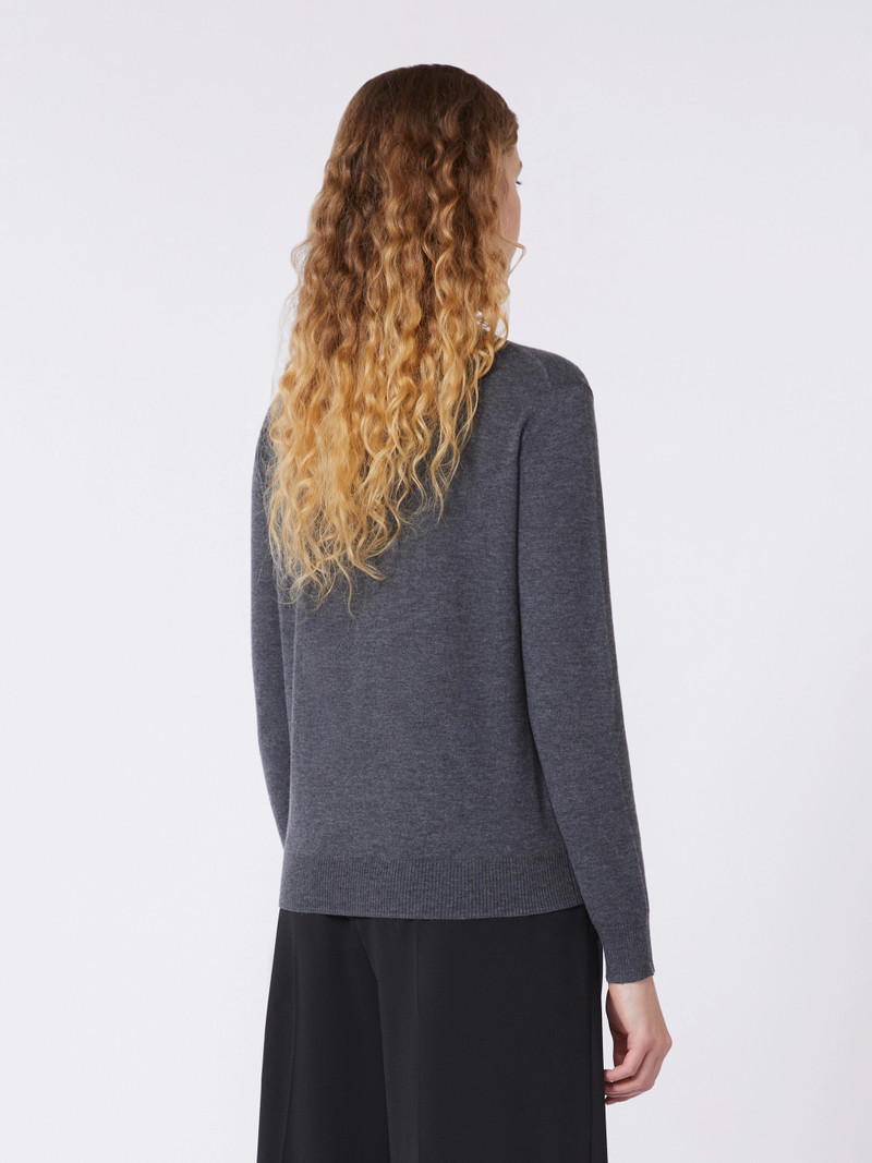 ESTREMO Wool and cashmere sweater - DARK GREY 4