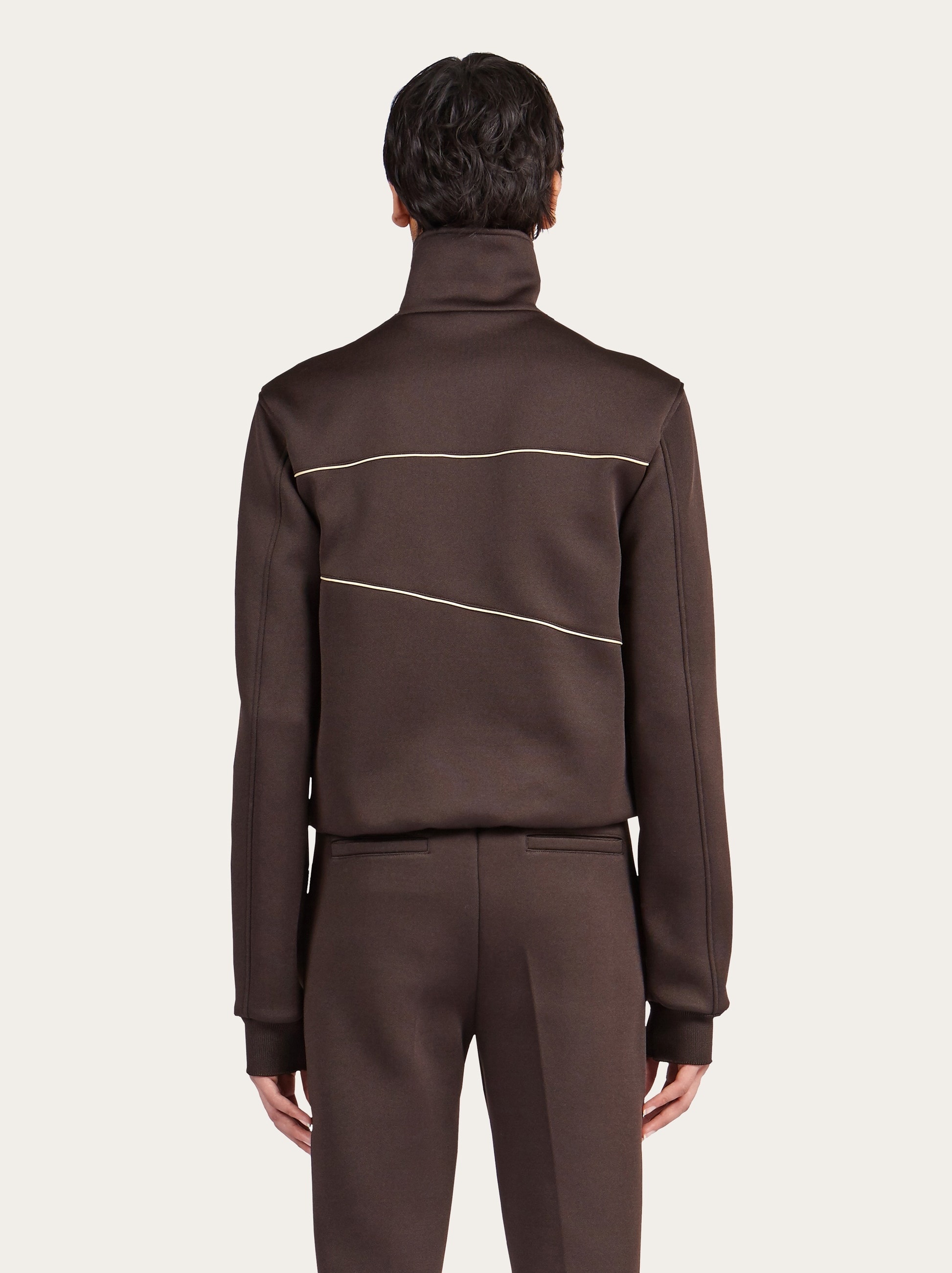 Sporty blouson with piping - 3