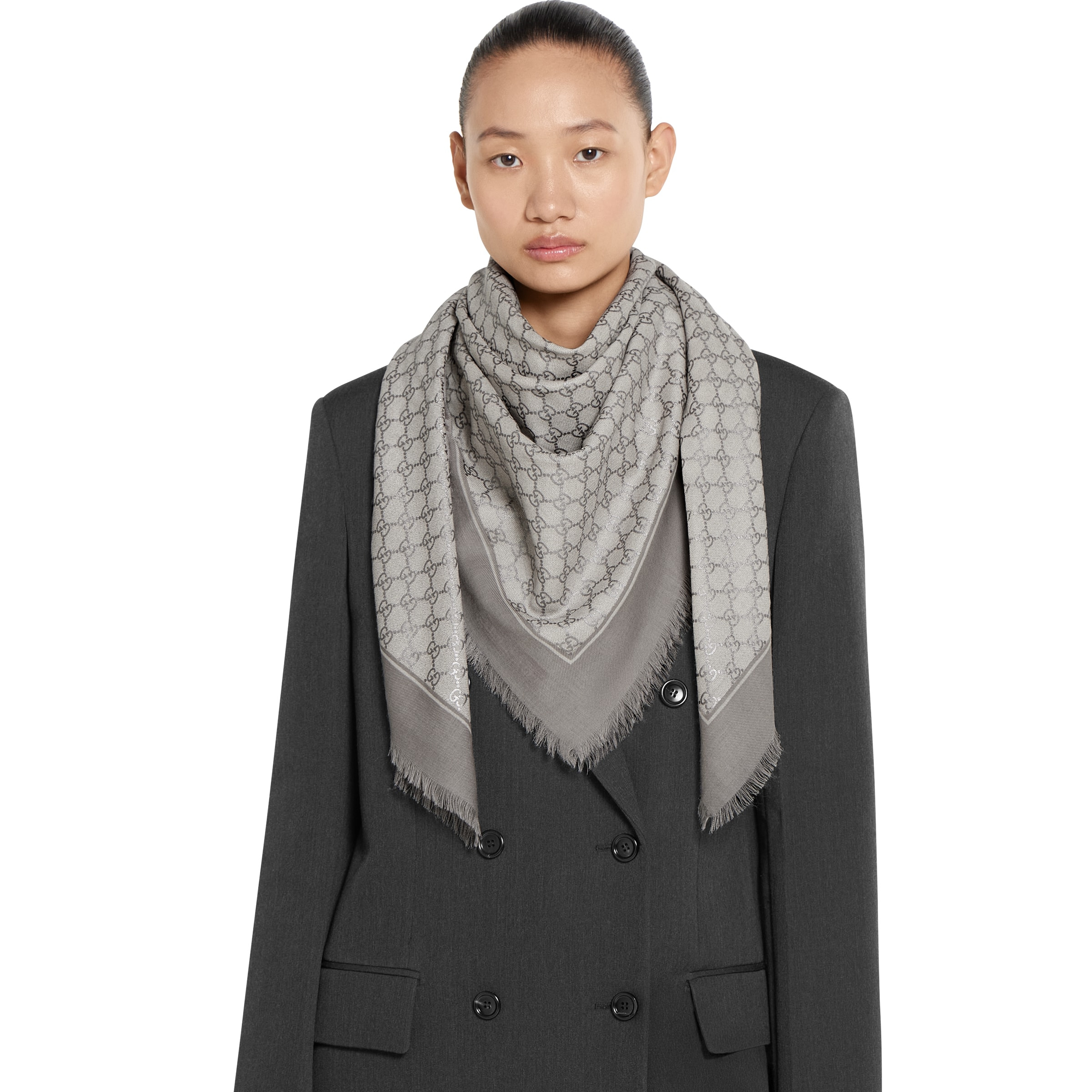 GG wool shawl - 3