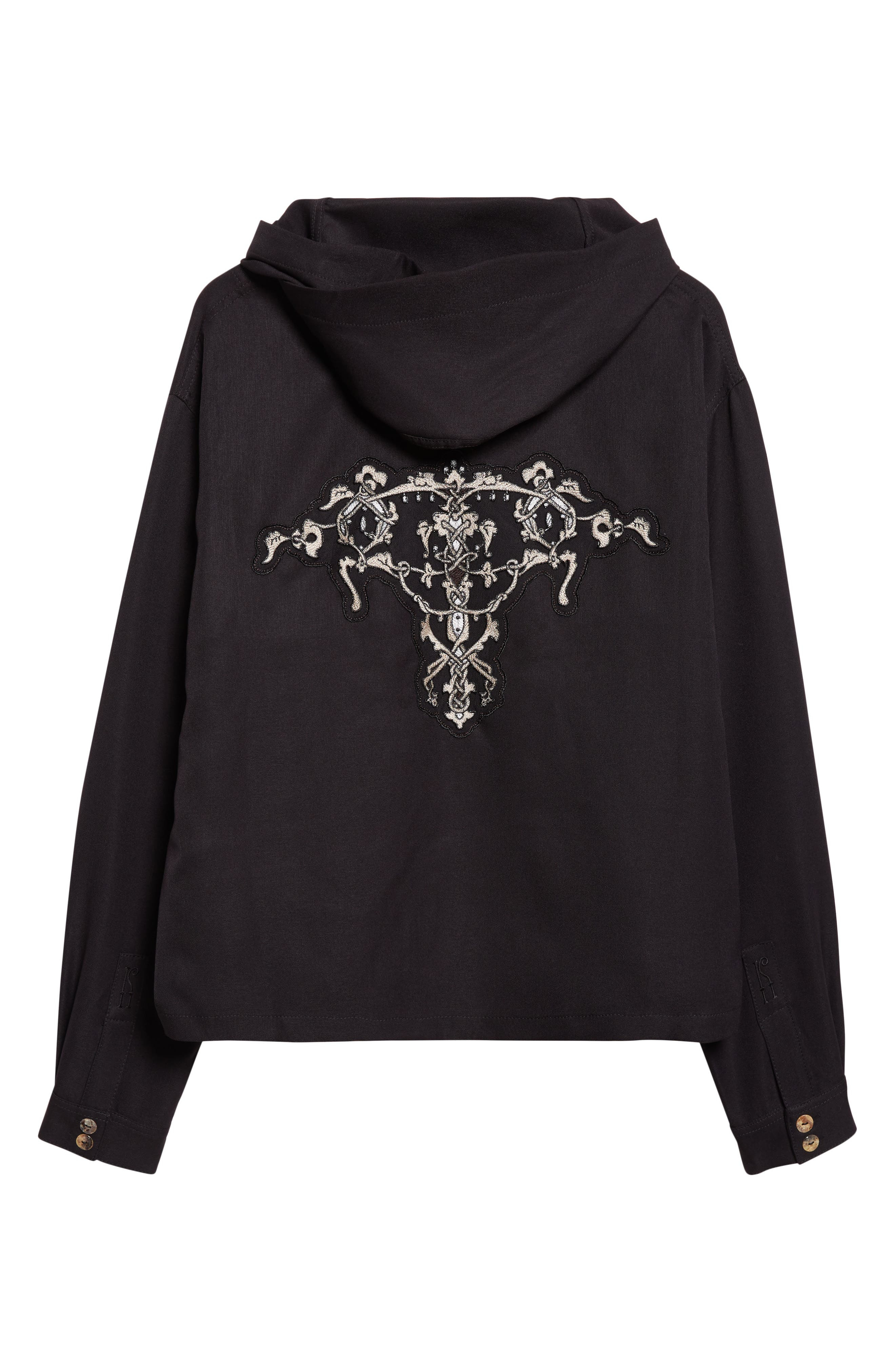 KIKO KOSTADINOV Slatina Henley Hoodie in Coal Black at Nordstrom - 2
