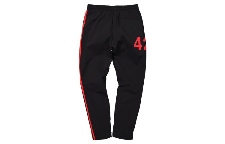 adidas originals x 424 Track Pants Crossover Asymmetric Sports Pants Black FS6234 - 2