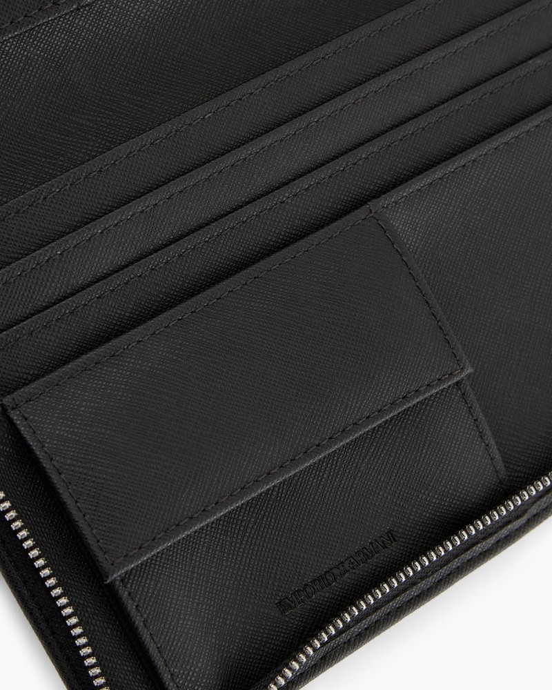 ASV REGENERATED SAFFIANO LEATHER ORGANISER WITH EAGLE PLATE 5