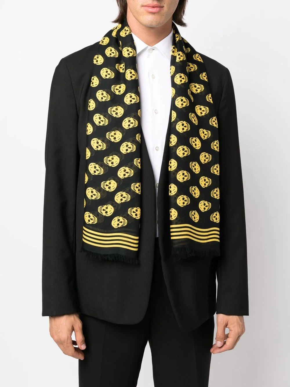 skull-print scarf - 2