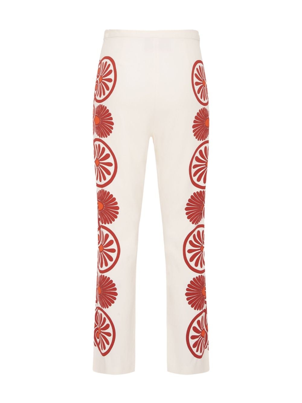 Medallion-print cropped trousers - 5