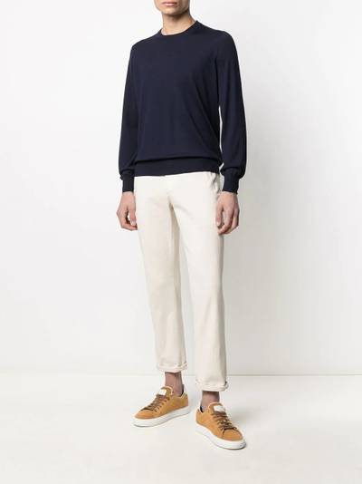 Brunello Cucinelli crew-neck fine knit jumper outlook