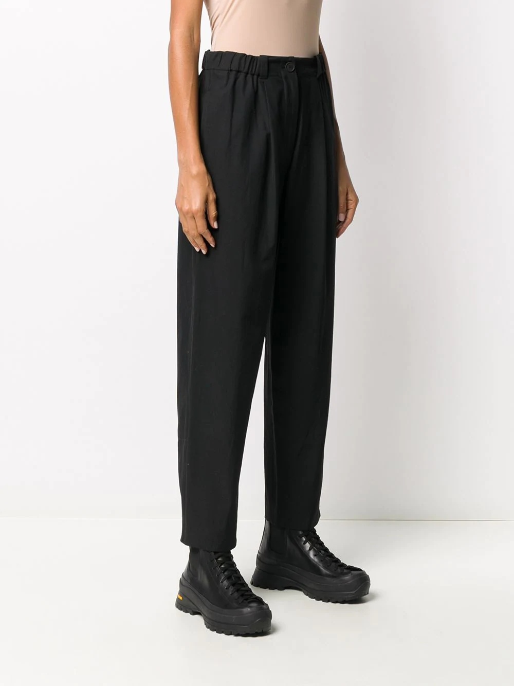 high-waisted cropped trousers - 3