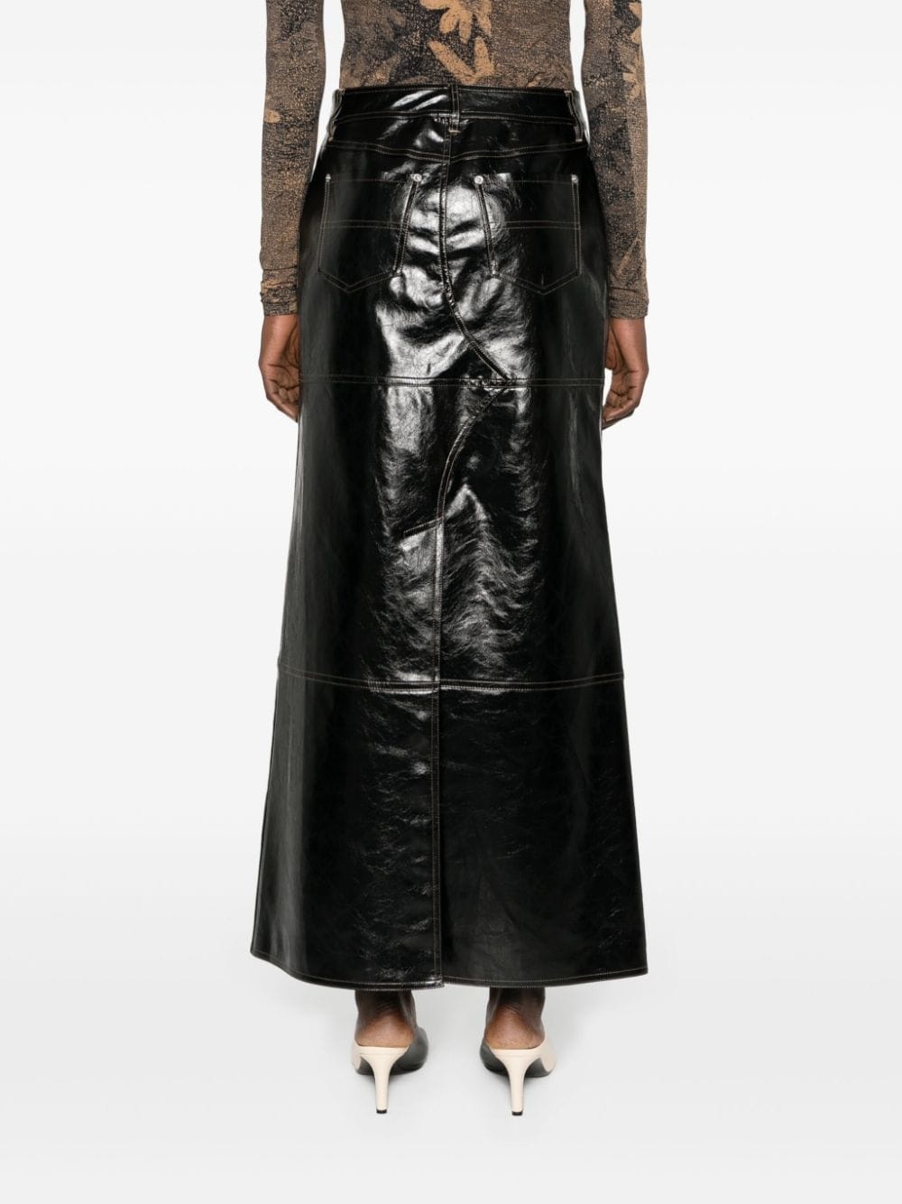 Francie patent midi shirt - 4