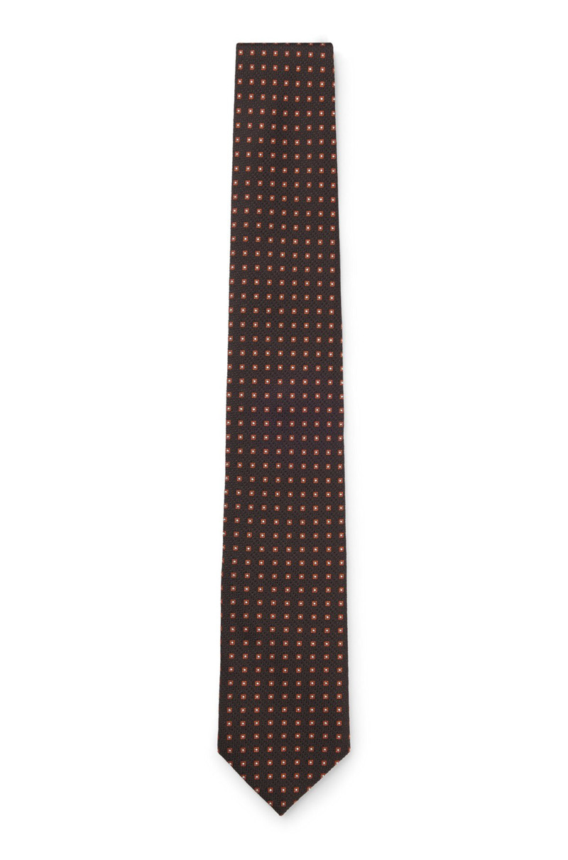 PATTERNED TIE IN PURE SILK JACQUARD 1