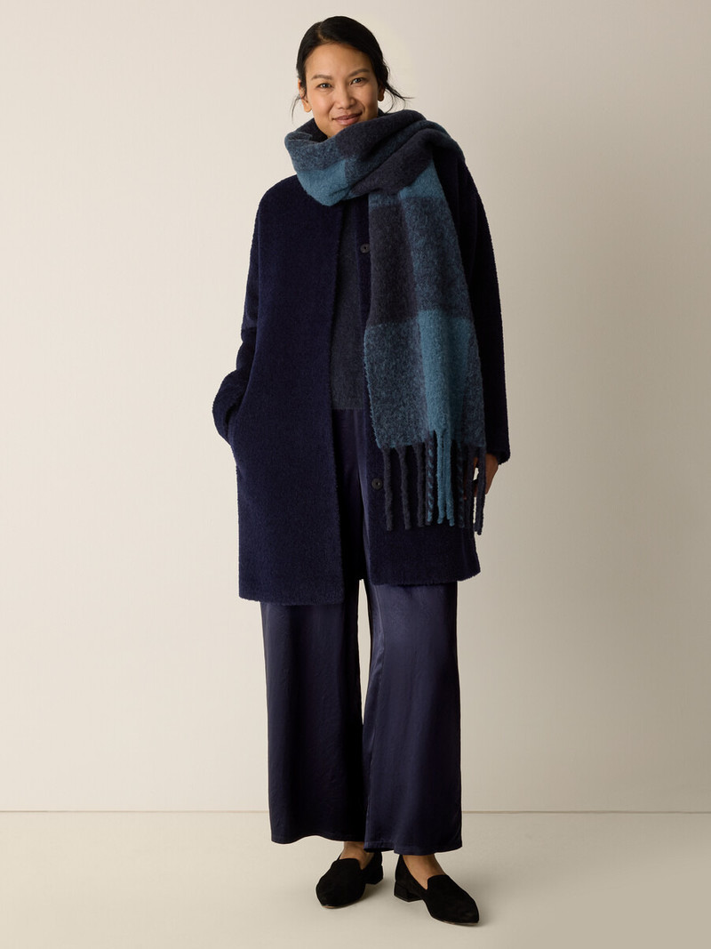 Fine Wool Alpaca Round Neck Coat 3