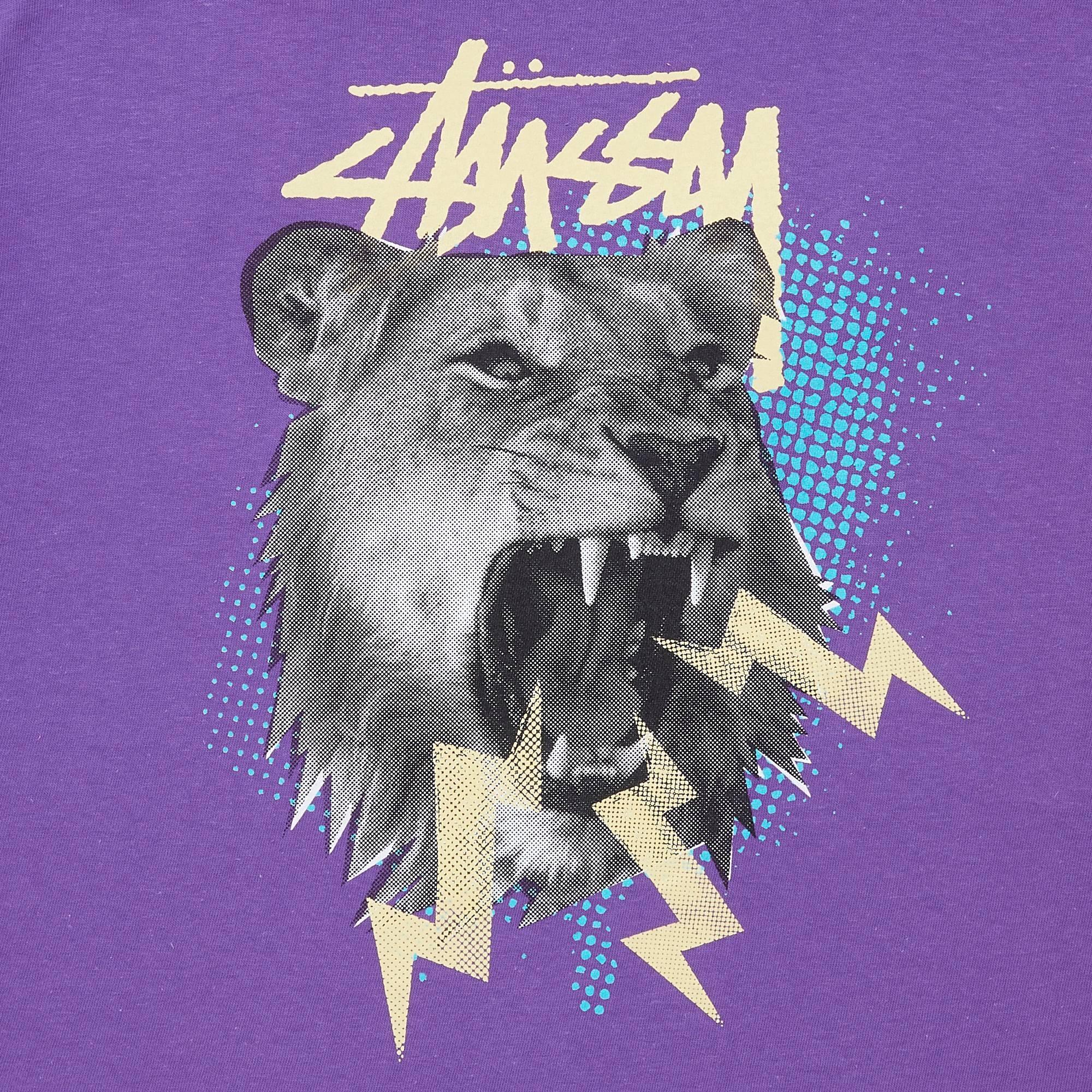 Stussy Pop Lion Tee 'Purple' - 3