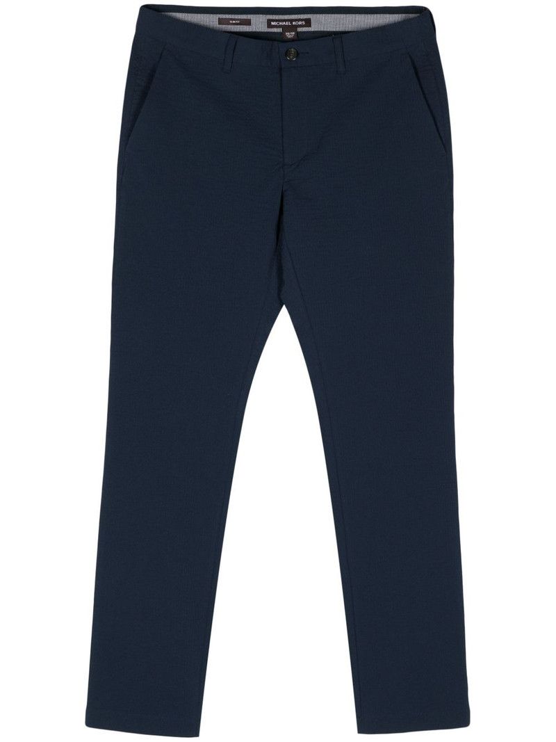 seersucker straight-leg trousers 1