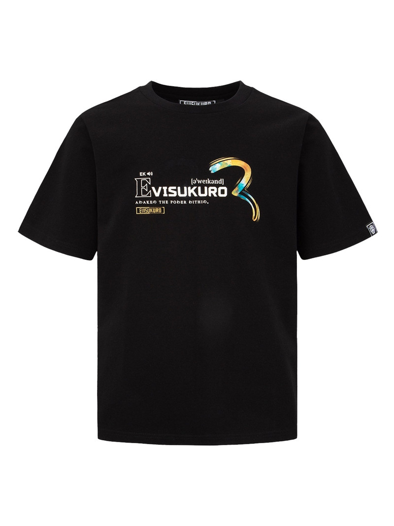 Brushed Seagull and Kamon Print T-shirt 14