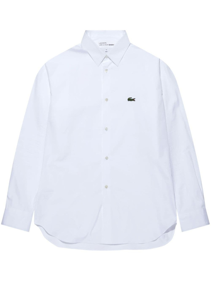 x Lacoste logo-patch cotton shirt 1