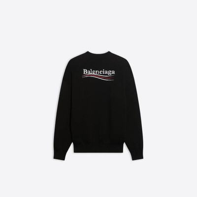 BALENCIAGA Men's Political Campaign Sweater in Black outlook