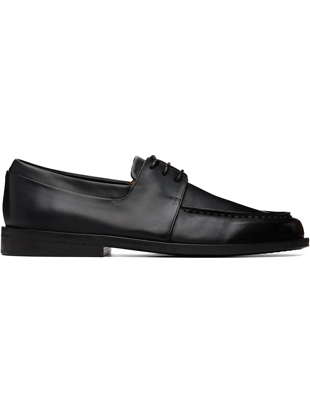 Black Mocasso Leather Derbys - 1