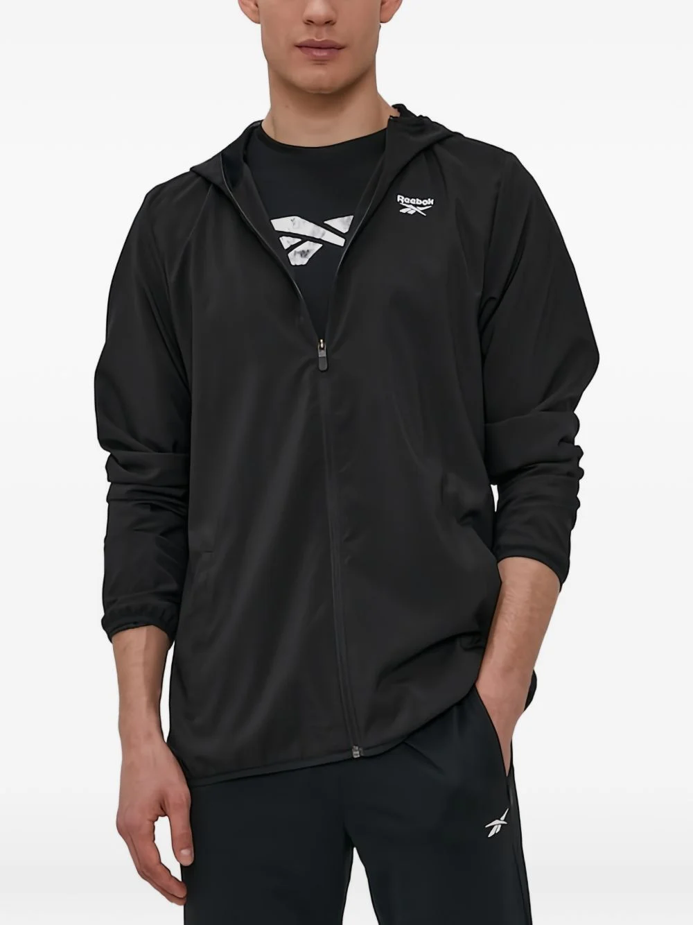 hooded zip-fastening jacket - 1