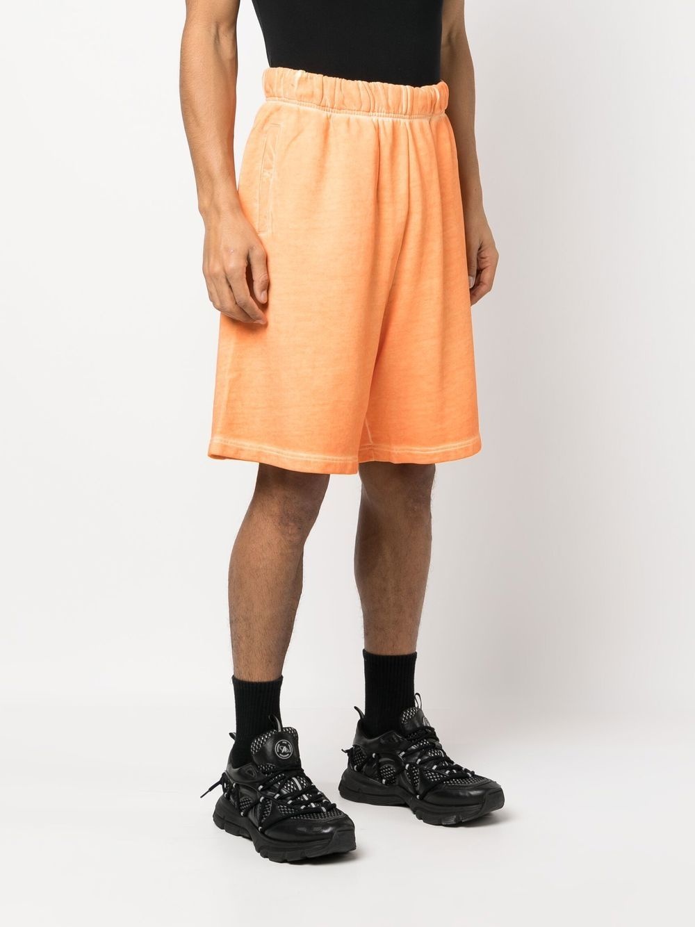 logo patch knee-length shorts - 3