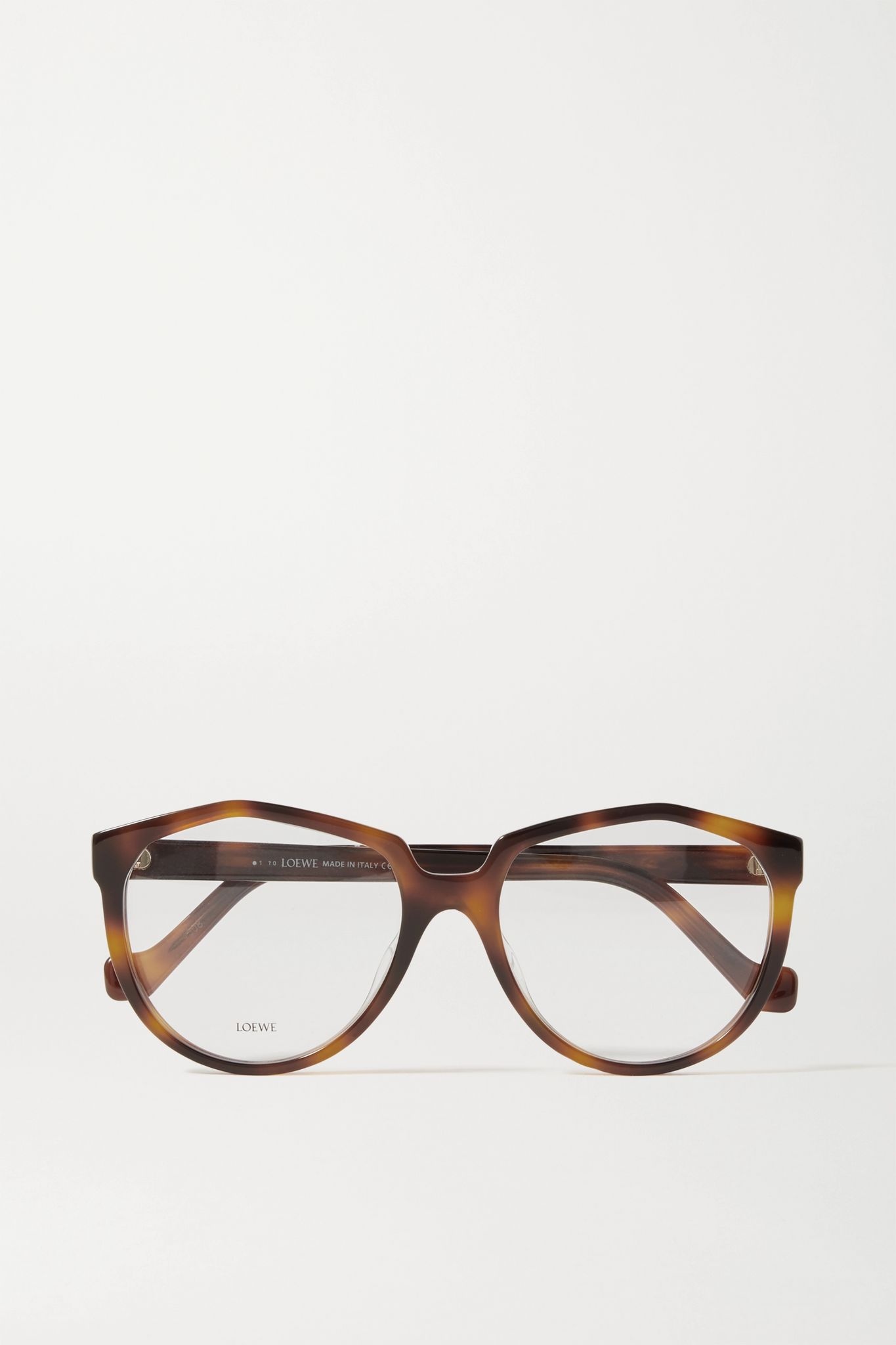 Round-frame tortoiseshell acetate optical glasses - 1